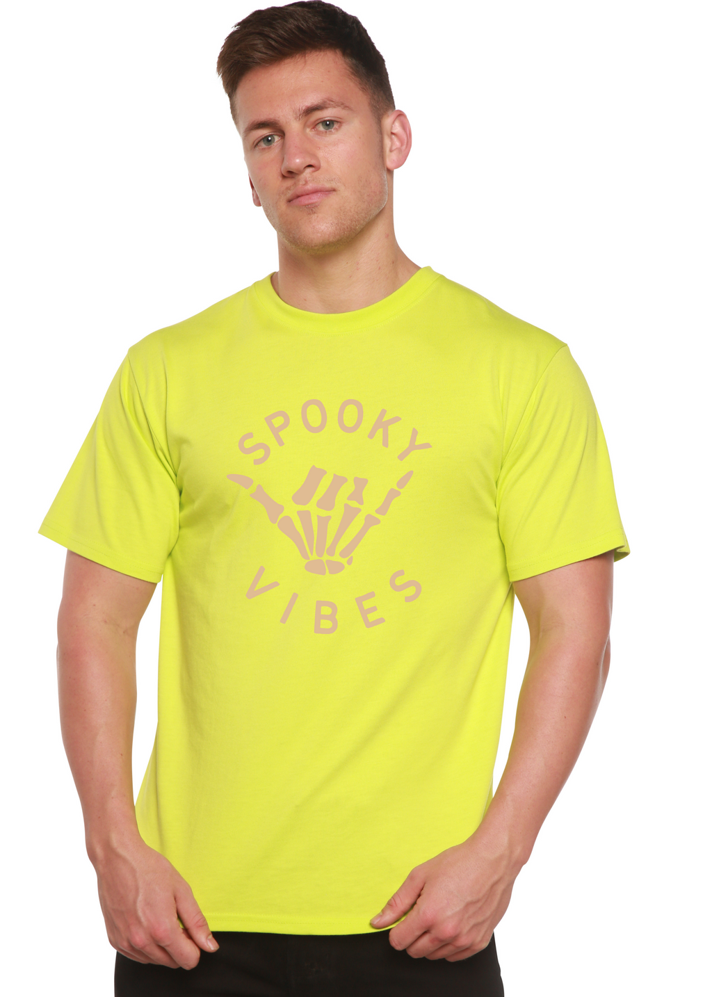 Spooky Vibes Men's Bamboo Viscose/Organic Cotton Short Sleeve Graphic T-Shirt