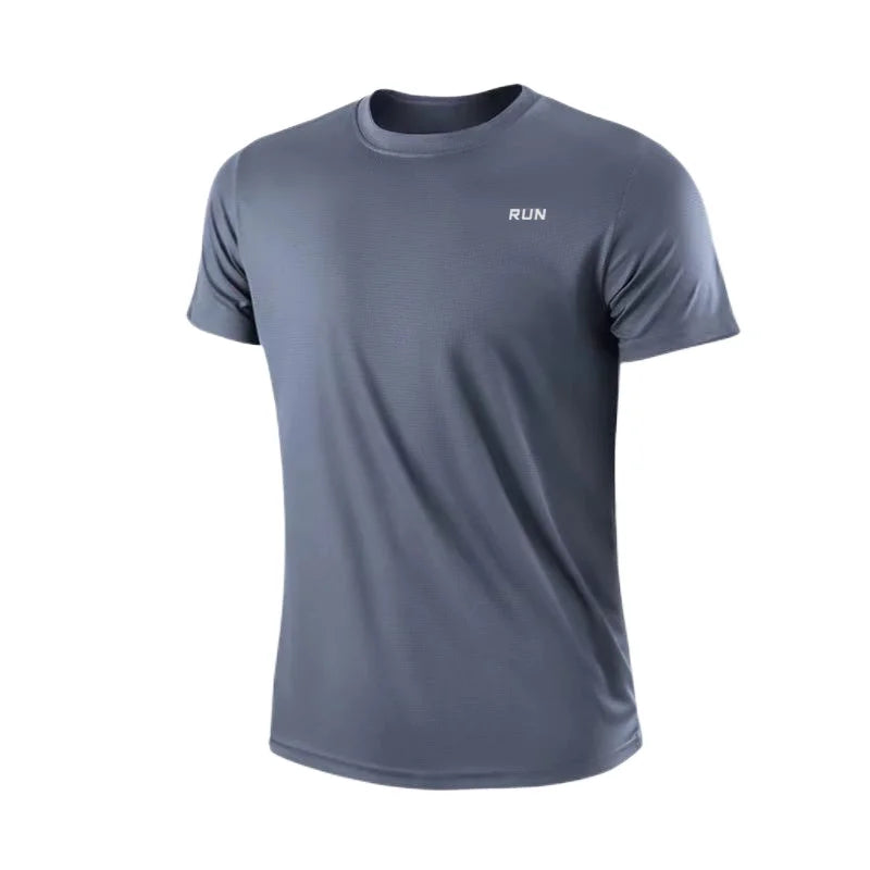 Summer Mens Quick Dry Running Bodybuilding Shirts Sport Gym t Shirt Men Short Sleeve Fitness Tops Oversized t-Shirt Jersey