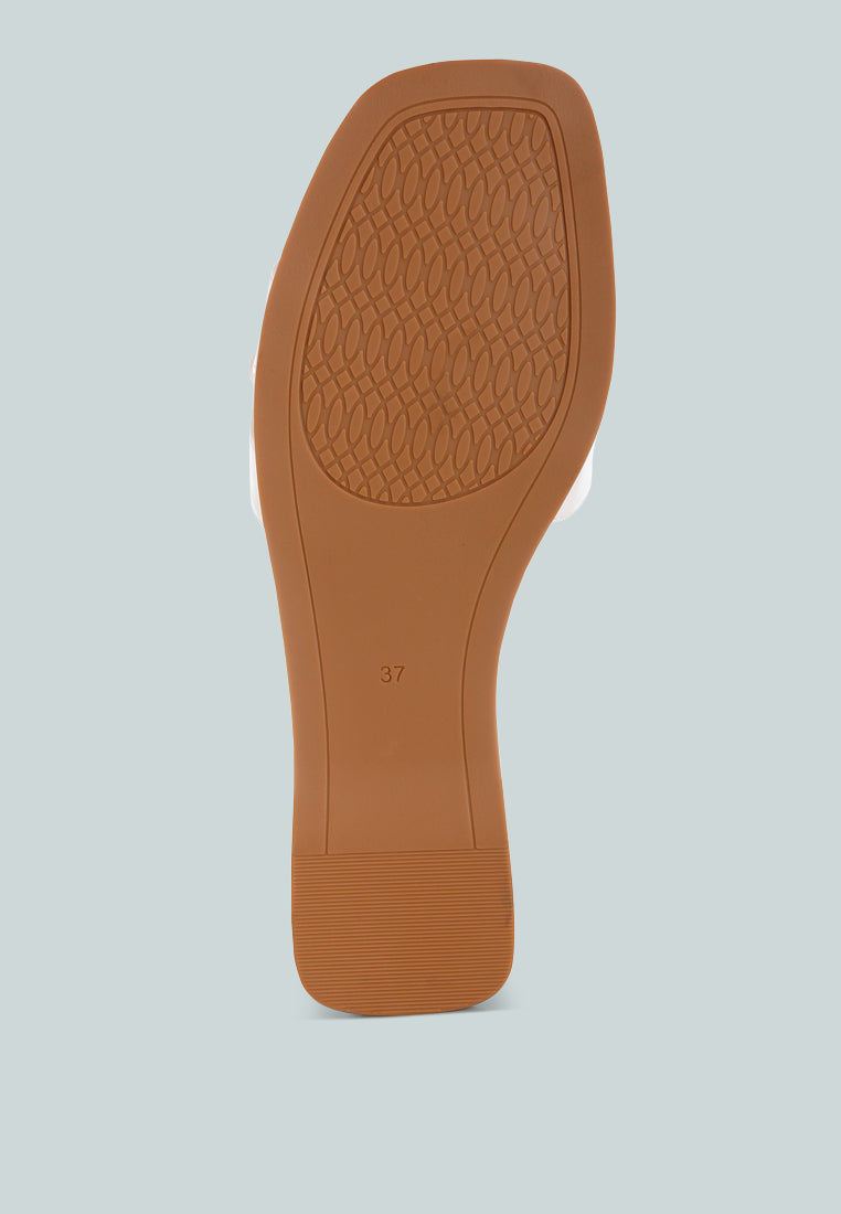 Nakasa Beaded Faux Leather Slip Ons