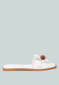 Nakasa Beaded Faux Leather Slip Ons