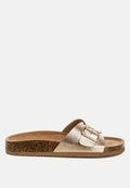 Uvaria Metallic Slip-On Sandals