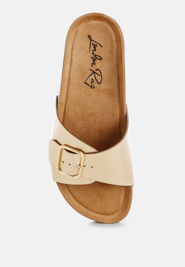Uvaria Metallic Slip-On Sandals